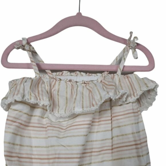 Dylan & Abby Striped Ruffle Bodysuit 18M - Picture 2 of 4